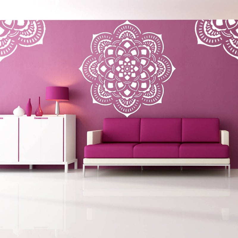 ARandNJ Stencils for Wall Painting Pack of 1 (Size:- 16X24 Inch) Pattern Theme - Mandala DIY Reusable Design Suitable for Home Wall Decor - Image 5