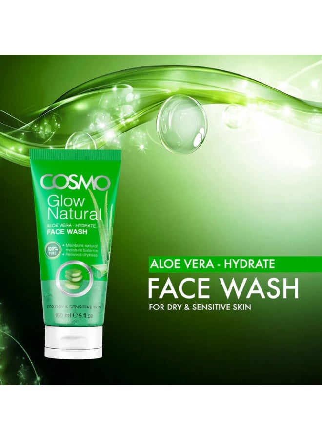 كوزمو غسول الوجه الطبيعي المرطب بخلاصة الصبار 150 مل - Image 1