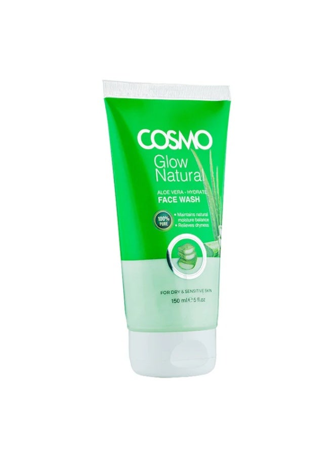 كوزمو غسول الوجه الطبيعي المرطب بخلاصة الصبار 150 مل - Image 2
