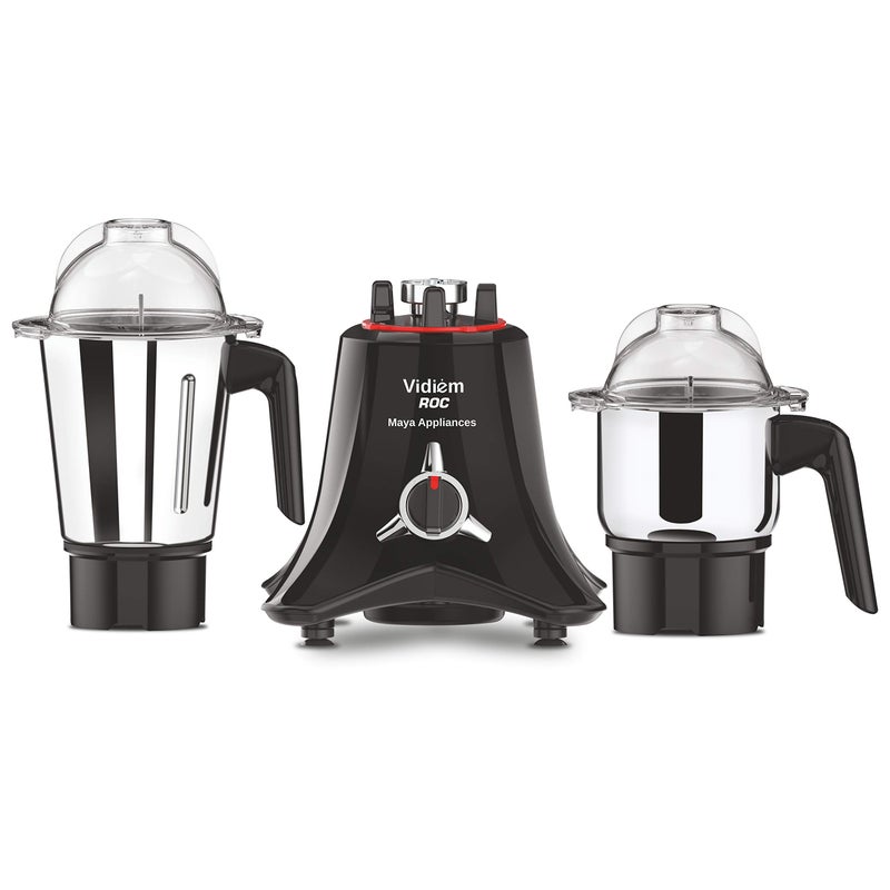 Vidiem Mixer Grinder 566 A ROC (Black) | Mixie grinder 1500 watt+ 2 Leakproof Jars with self-lock for wet & dry spices, chutneys & curries | mixer grinder - Image 2