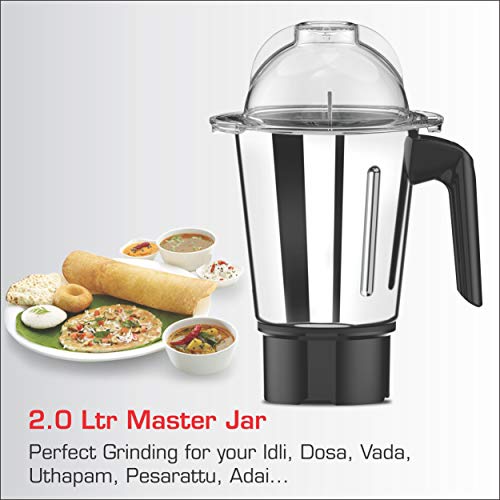 Vidiem Mixer Grinder 566 A ROC (Black) | Mixie grinder 1500 watt+ 2 Leakproof Jars with self-lock for wet & dry spices, chutneys & curries | mixer grinder - Image 5