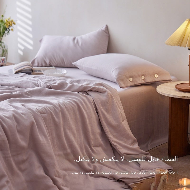 Cloudy Mist White Summer Quilt | Lightweight Cooling Quilt Set - Machine Washable, Suitable for Single & Double Beds - Image 3