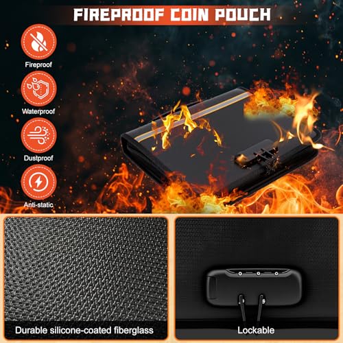 ZOCONE Coin Collection Book Holders for Collectors with Combination Lock, Fireproof and Waterproof Coin Album with 520 Pockets and 36 Bills Coin Binder for Currency Collection Items Such as Coins, Stamps - Image 5