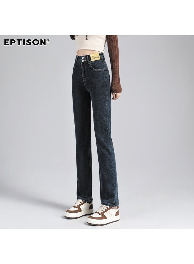 EPTISON Yipin Tiancheng Retro Slim Fit High Waist Jeans For Women Spring/Summer Elastic Comfortable Slimming High Straight Pants For Women - Image 4