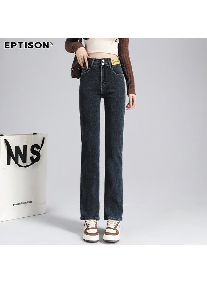 EPTISON Yipin Tiancheng Retro Slim Fit High Waist Jeans For Women Spring/Summer Elastic Comfortable Slimming High Straight Pants For Women - Image 2