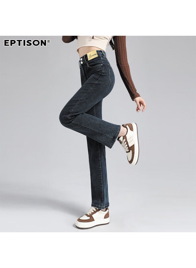 EPTISON Yipin Tiancheng Retro Slim Fit High Waist Jeans For Women Spring/Summer Elastic Comfortable Slimming High Straight Pants For Women - Image 1