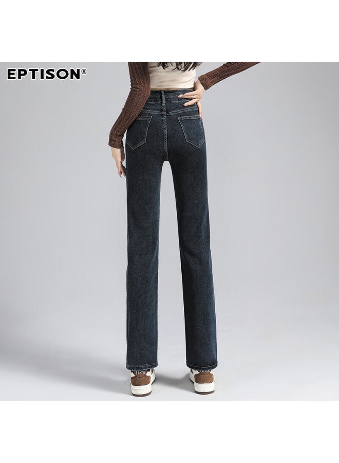 EPTISON Yipin Tiancheng Retro Slim Fit High Waist Jeans For Women Spring/Summer Elastic Comfortable Slimming High Straight Pants For Women - Image 5