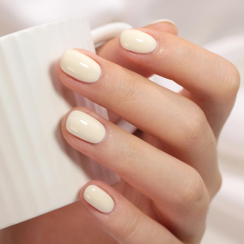 Double Rhythm 15ML Gel Polish Pure Sheer Same Color Same Bottle Soak Off Gel Polish Art Manicure Salon DIY at Home for Women (Beige White-A1478) - Image 1