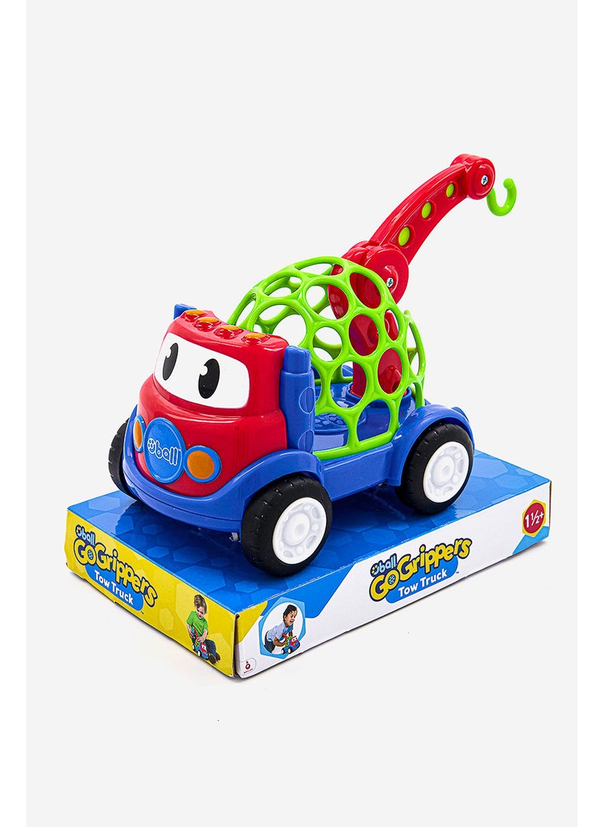 Oball Go Grippers Tow Truck, Blue and Red  - Image 1