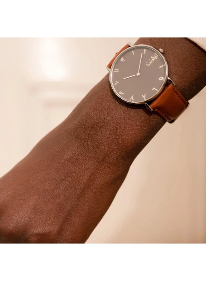 LIGANT Luxury Men's Watch with Brown Leather Strap - Stylish and Modern Design - Classic Wristwatch for Business & Casual Wear - Image 2