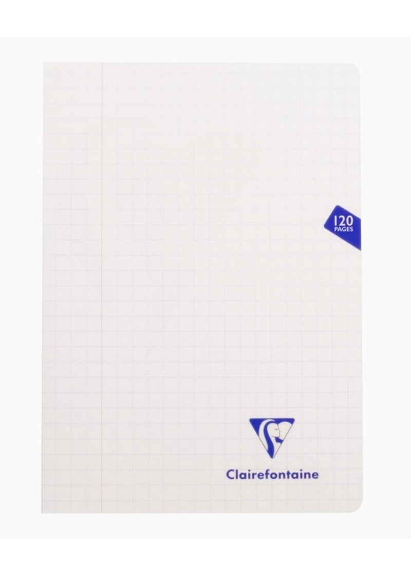 Clairefontaine 10mm Square Lined Notebook A4 Size 120 Pages Assorted Colours - Image 1