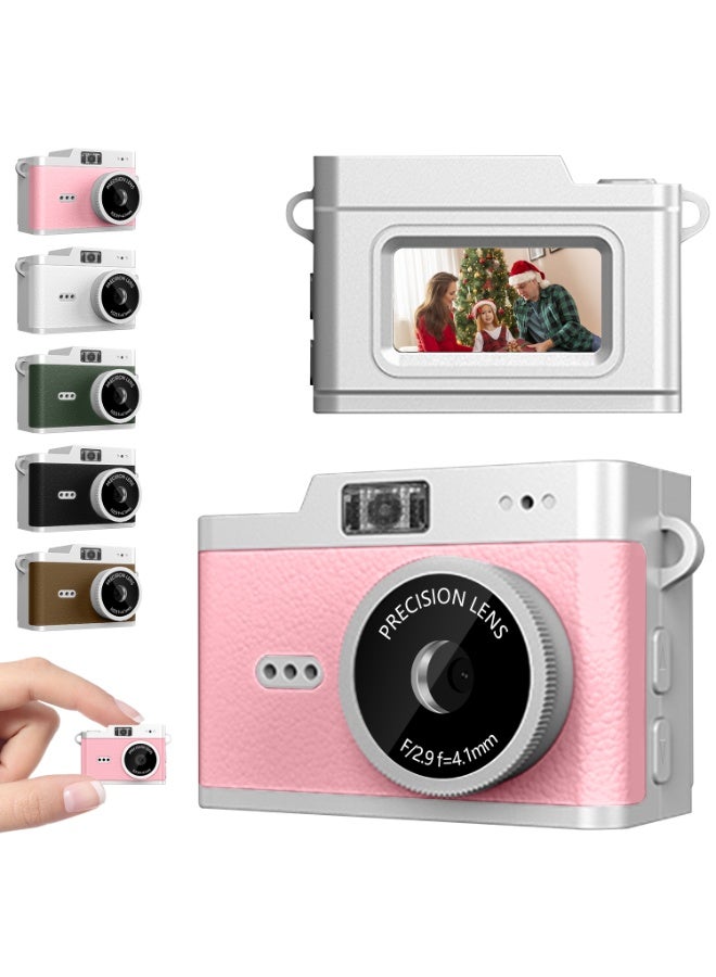 No branded Mini Keychain Camera - 1080P  Mini Retro Digital Camera - Tiny Portable Small Cameras Vintage Compact Micro Cameras - Pocket Video Recorder With 32GB Card,  Adapters For Travel Study Recording - Image 1