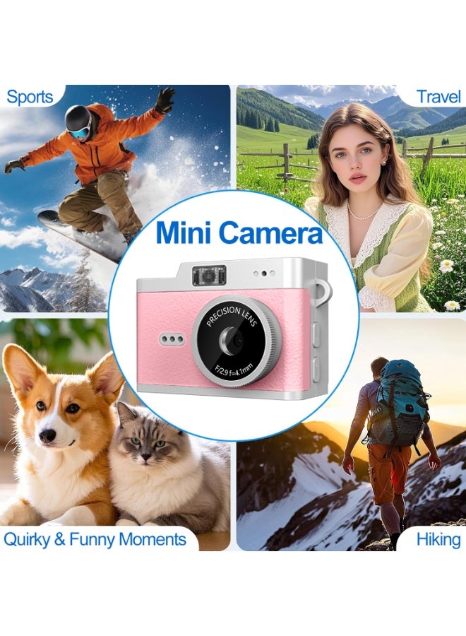 No branded Mini Keychain Camera - 1080P  Mini Retro Digital Camera - Tiny Portable Small Cameras Vintage Compact Micro Cameras - Pocket Video Recorder With 32GB Card,  Adapters For Travel Study Recording - Image 2