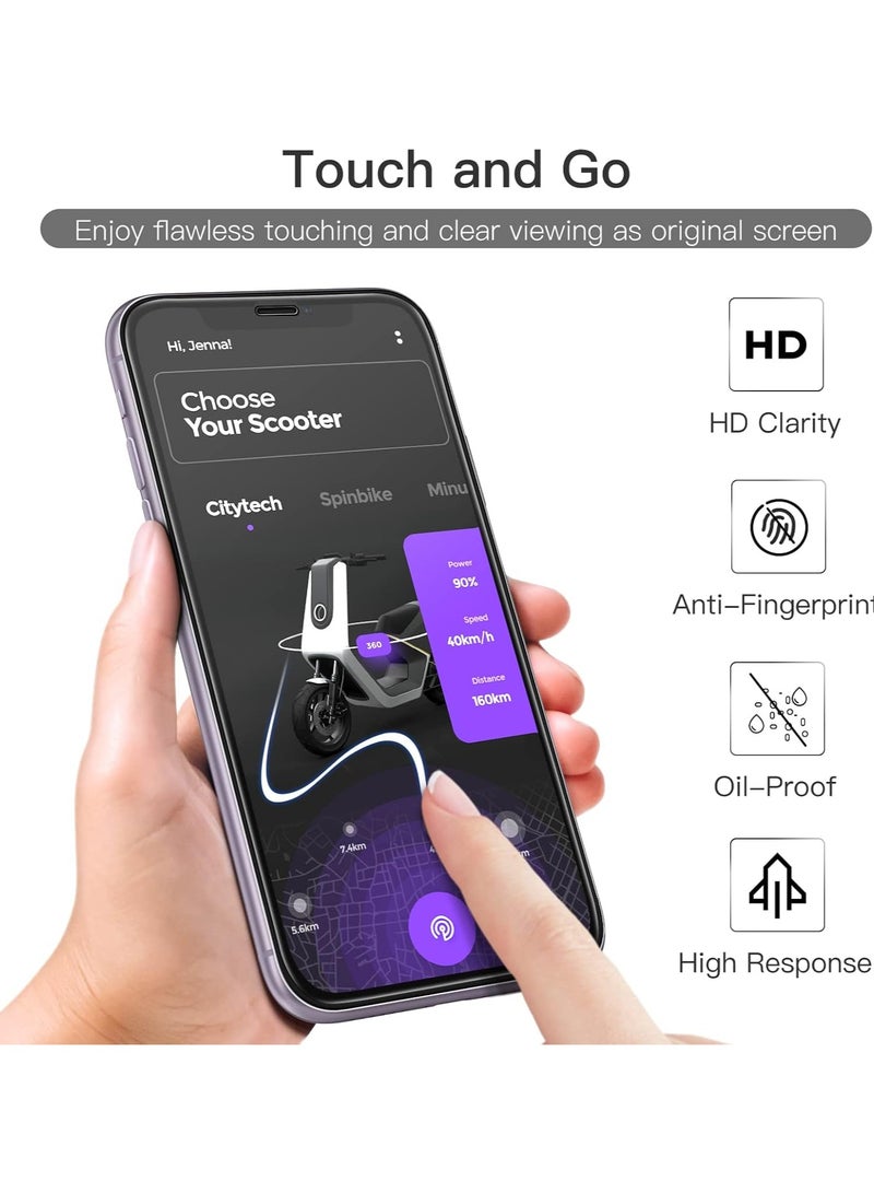 ARMOR Tempered Glass Screen Protector for iPhone 11 Black Edge Clear Film Durable Daily Use Protective Cover - Image 4