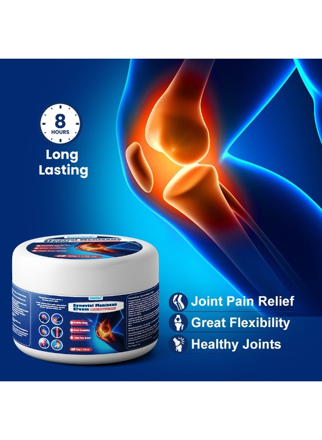 سوميفون عبوة مكونة من 3 كريم سُميفون لمفاصل الركبة 50 جرام - يخفف آلام المفاصل، والروماتيزم، والآلام والإصابات، والتمزقات والكدمات، كريم مغذي ومعزز للمتوسطين وكبار السن - Image 2