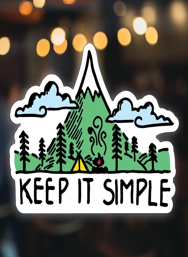 ملصق فينيل "حافظ على البساطة" - غابة جبلية | للسيارات والشاحنات والشاحنات الصغيرة وسيارات الدفع الرباعي والجدران والأكواب وأجهزة الكمبيوتر المحمولة | 5 بوصة | طباعة ملونة كاملة وتغليف | KCD2661 - Image 2