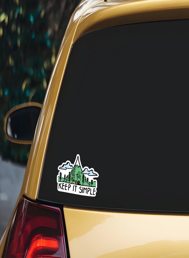 ملصق فينيل "حافظ على البساطة" - غابة جبلية | للسيارات والشاحنات والشاحنات الصغيرة وسيارات الدفع الرباعي والجدران والأكواب وأجهزة الكمبيوتر المحمولة | 5 بوصة | طباعة ملونة كاملة وتغليف | KCD2661 - Image 4