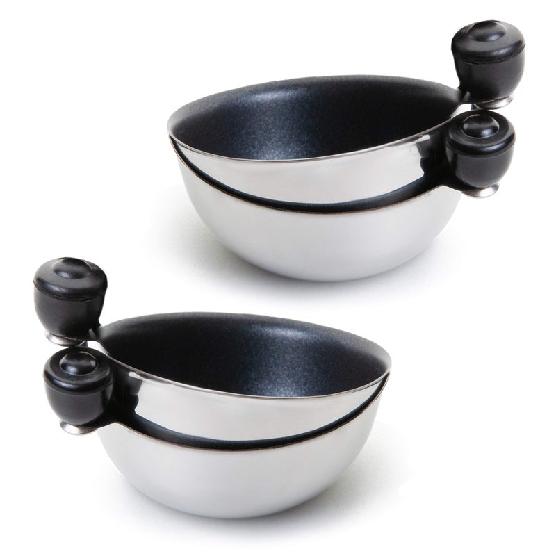 Eggssentials Egg Poacher Replacement Spare Stainless Steel Anti-Stick PFOA Free Individual Removable Poaching Cups (4) - Image 1