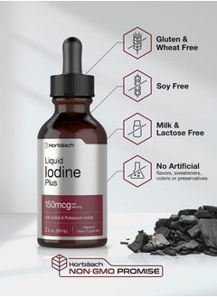 Horbäach Liquid Iodine Plus, 150mcg, 2 fl.oz  - Image 4