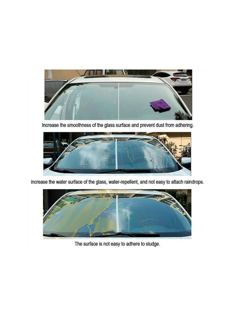 Generic 1-Bottle 50ML Car Safe Driving Windshield Clear Vision Liquid Water Repellent Spray,Long Lasting Nano Hydrophobic Protection Coating  - Image 4