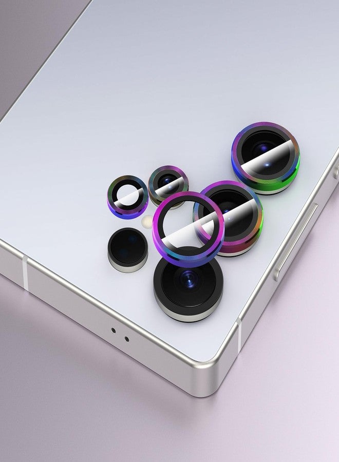 Simpeak 2Pack Camera Lens Protector Compatible with Samsung Galaxy S25 Ultra 2025, Individual 9H Tempered Glass Camera Metal Case for S25 Ultra [Installation Tray] (Colorful) - Image 5