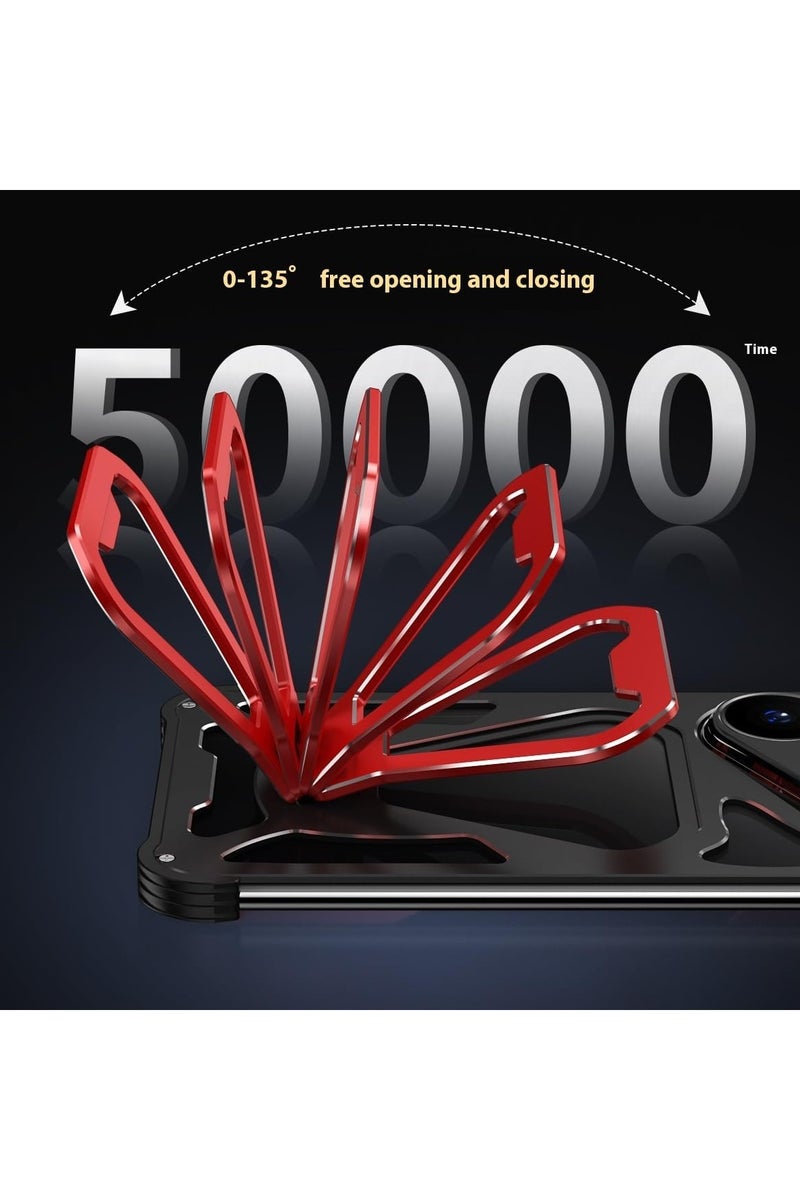 general Metal shell compatible with Huawei Pura 80 Pro Plus, built-in 360° rotatable ring stand, aluminium frame heat dissipation protective shell - Image 2