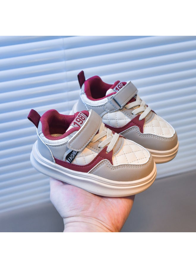 Boys' Spring New Small Board Shoes Children's Soft Sole Non-slip Toddler Shoes Board Shoes Children's All-match Velcro Casual Shoes