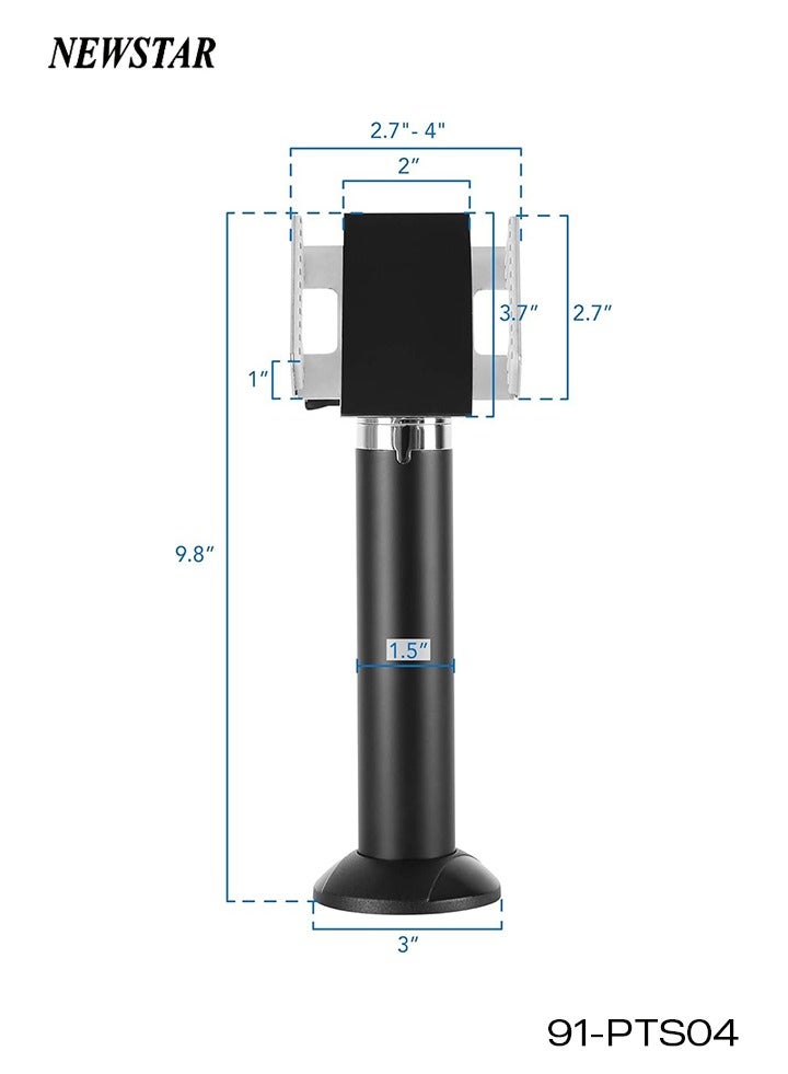 NEWSTAR Universal Credit Card Terminal Stand POS | Adjustable Mount for VeriFone, Ingenico & First Data Card Readers | Tilt, Swivel, Adhesive or Bolt-Down Installation | Cable Management, 9.8-Inch Pole - Image 2