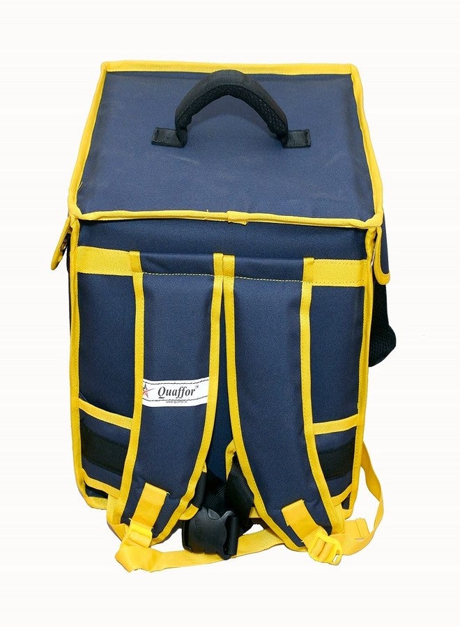 Quaffor Hot/Cold Food/zomato/swiggy delivery Backpack 16 inch (Navy Blue) - Image 4