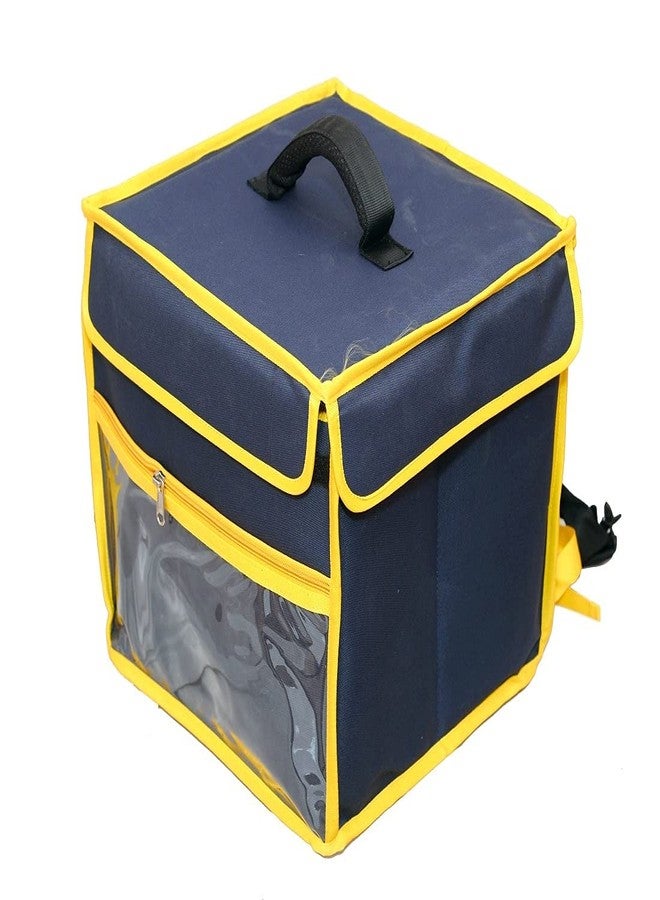 Quaffor Hot/Cold Food/zomato/swiggy delivery Backpack 16 inch (Navy Blue) - Image 3