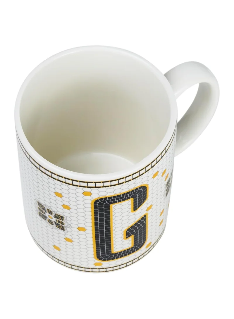 Cuisine Art Cuisine Art Letter G Printed Porcelain Ceramic Tea Coffee Mug 300ml - Stylish and Durable Mug for Hot Beverages