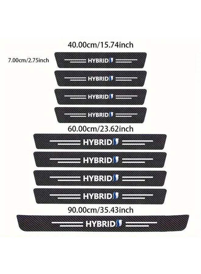 9 Pieces Car Door Sill Protector Stickers Self Adhesive Waterproof Scratch Resistant For Most Vehicles - Image 2