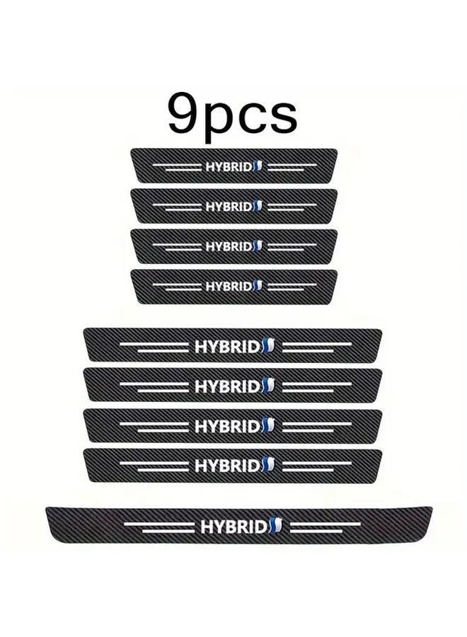 9 Pieces Car Door Sill Protector Stickers Self Adhesive Waterproof Scratch Resistant For Most Vehicles - Image 3