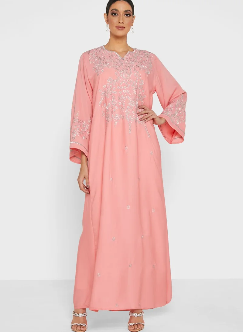 Khizana Embroidered Detail Abaya