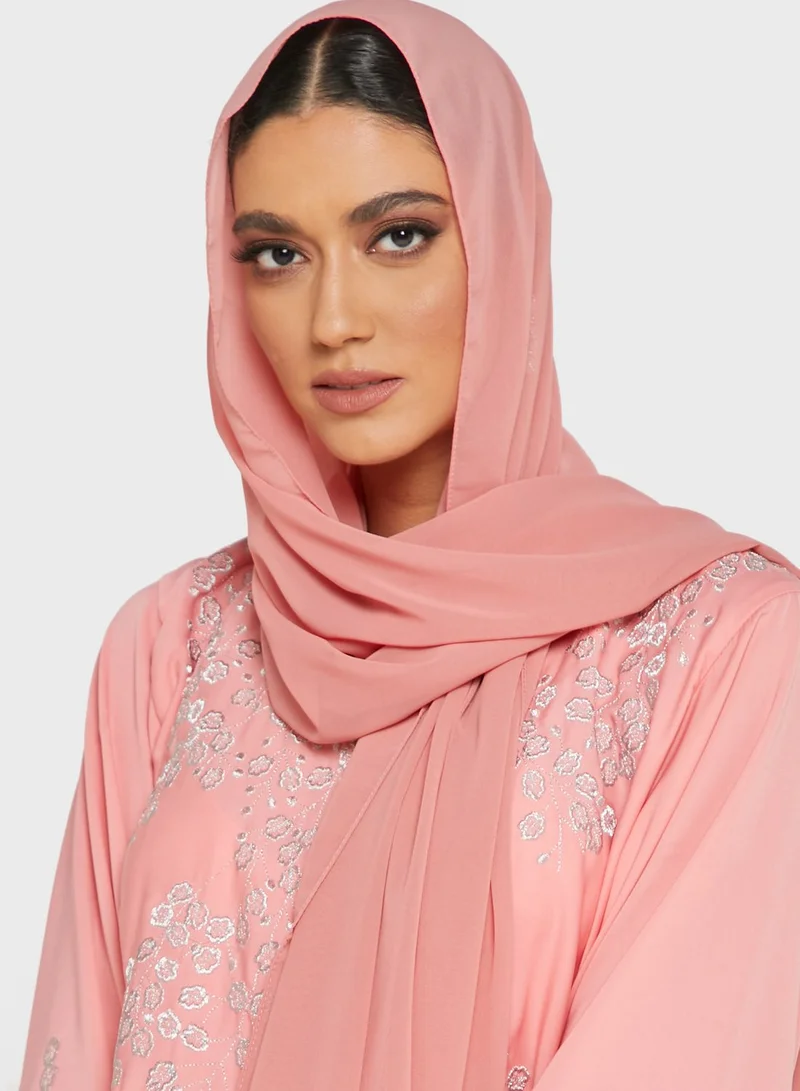 Khizana Embroidered Detail Abaya