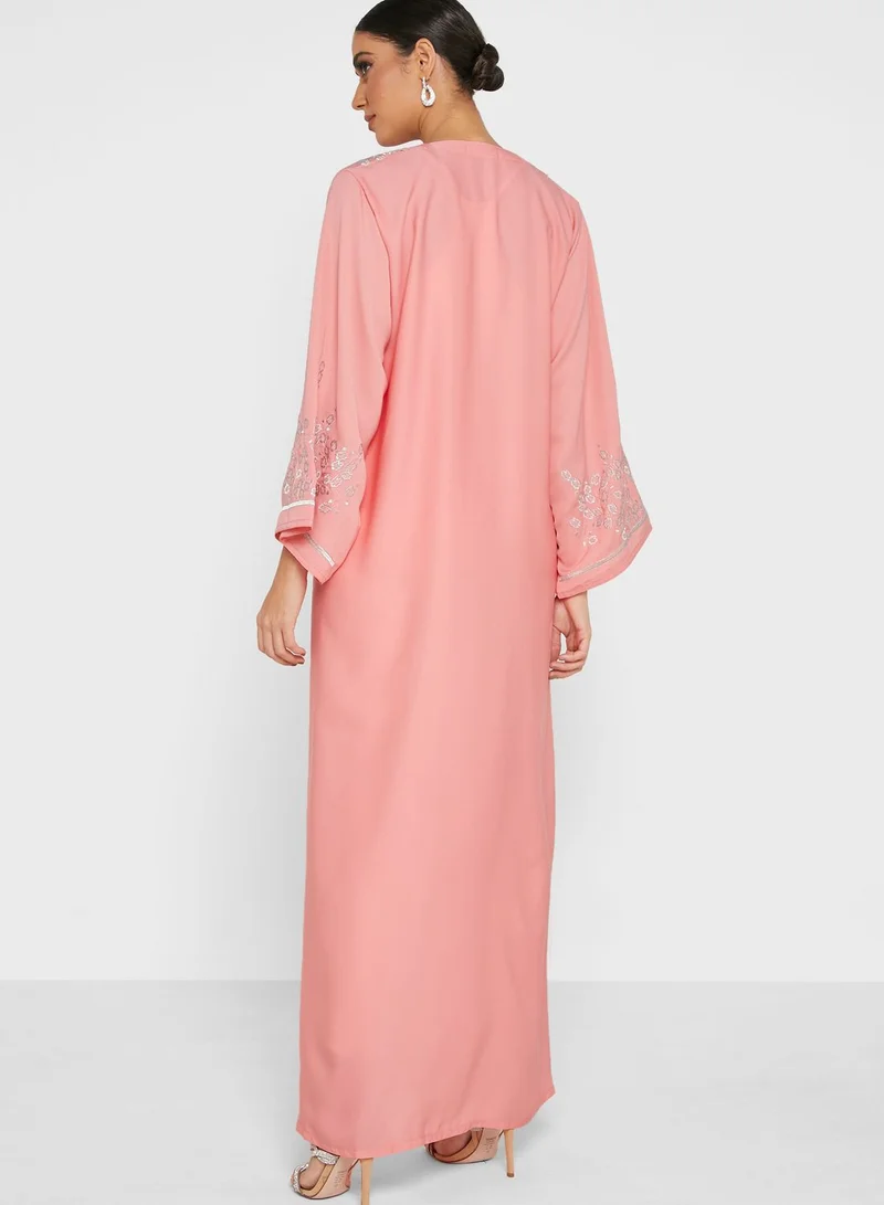 Khizana Embroidered Detail Abaya