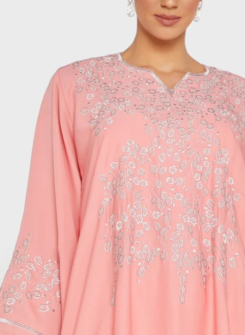 Khizana Embroidered Detail Abaya