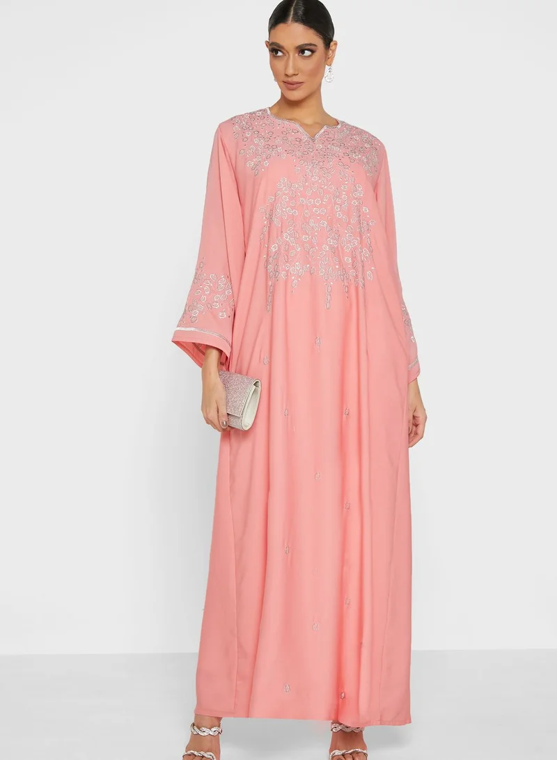 Khizana Embroidered Detail Abaya