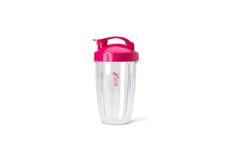 nutribullet 24 oz To-Go Cups and colored flip-top lids (Pink/White) - Image 5