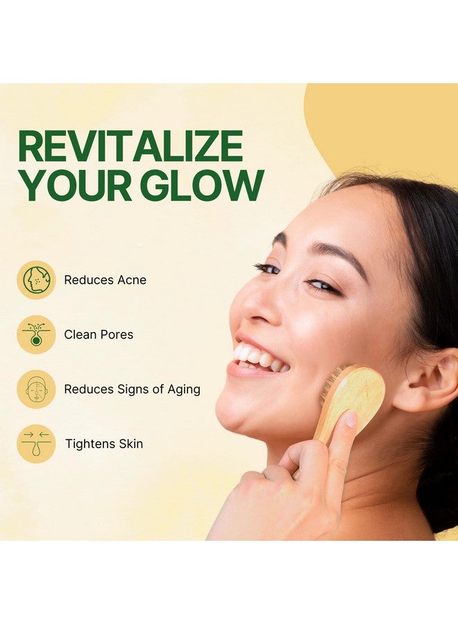 Asani Dry Brushing Body Brush Set For Lymphatic Drainage & Cellulite - 3-Pcs Detachable Back, Contour Body & Face Brushes Organic Gift For Dry Skin, Exfoliation, Invigorating Showers - Image 3