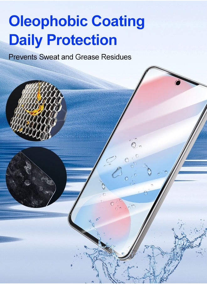 [3+3 Pack] 9H Tempered Glass Screen Protector for Samsung Galaxy S24 FE 5G, with Installation Alignment Frame Support Fingerprint Unlock Anti-Scratch Film Screen Protector