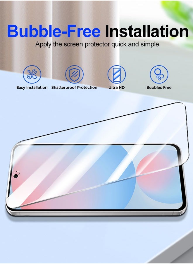 [3+3 Pack] 9H Tempered Glass Screen Protector for Samsung Galaxy S24 FE 5G, with Installation Alignment Frame Support Fingerprint Unlock Anti-Scratch Film Screen Protector