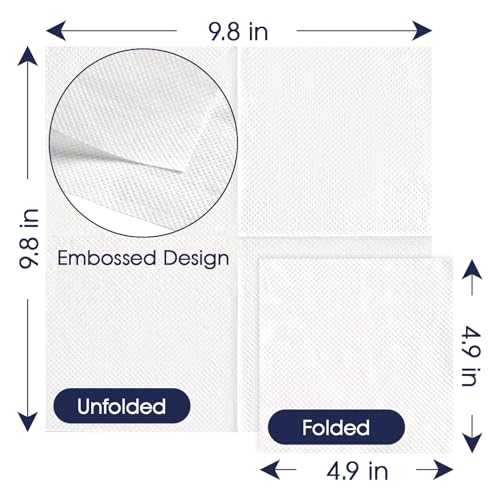 JollyPack 2000 Count White Beverage Napkins 1Ply 49 x 49 Folded Bulk Cocktail Napkins Paper Lunch Paper for Restaurants Bar and Party 98 x 98 Unfolded - Image 5