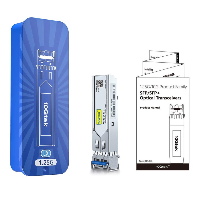 10Gtek 10Gtek 1.25G SFP Transceiver 1000Base-LX, 1310nm SMF SingleMode Fiber Optic Module, up to 10 km, for Cisco GLC-LH-SMD, Meraki MA-SFP-1GB-LX10, Ubiquiti UniFi, Fortinet, Mikrotik, TP-Link TL-SM311LS  - Image 5
