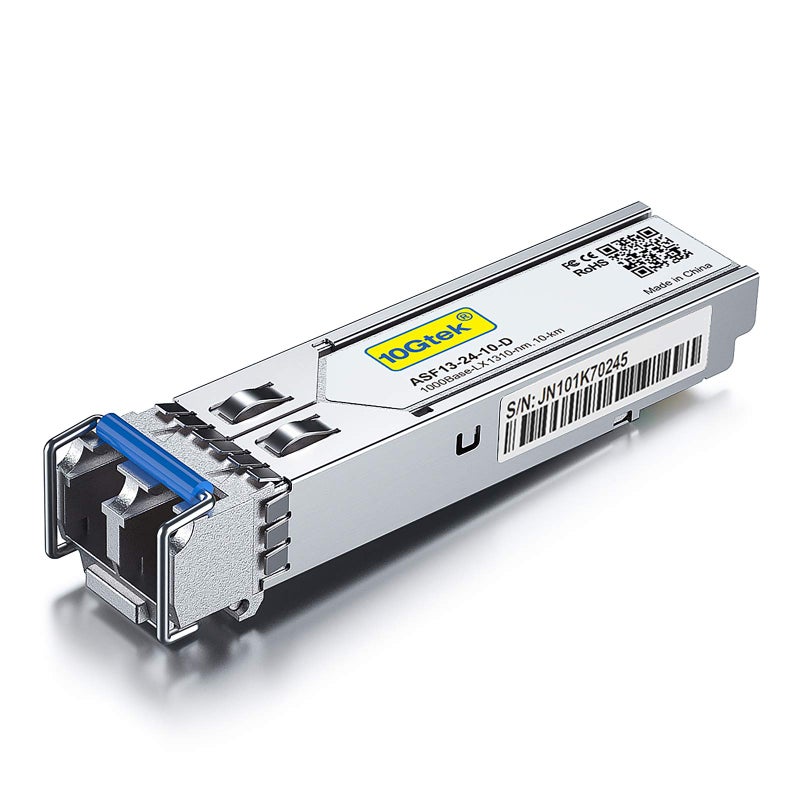 10Gtek 10Gtek 1.25G SFP Transceiver 1000Base-LX, 1310nm SMF SingleMode Fiber Optic Module, up to 10 km, for Cisco GLC-LH-SMD, Meraki MA-SFP-1GB-LX10, Ubiquiti UniFi, Fortinet, Mikrotik, TP-Link TL-SM311LS  - Image 1