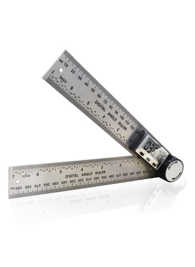 LumsAura Digital Protractor with LCD Display and Locking Function, Electronic Bevelled Angle Ruler 200 mm (One-Sided) Stainless Steel for Woodwork, Homework, Craftsmen  - Image 1