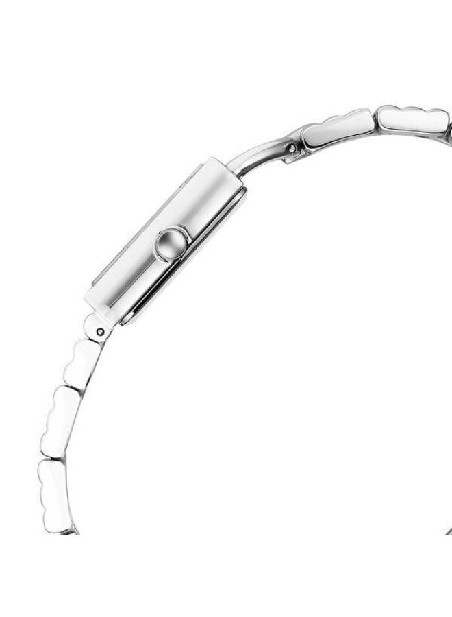 TITAN Metro Quartz Analog Blue Dial Silver Stainless Steel Strap Watch for Women - 95303SM01 - Image 4