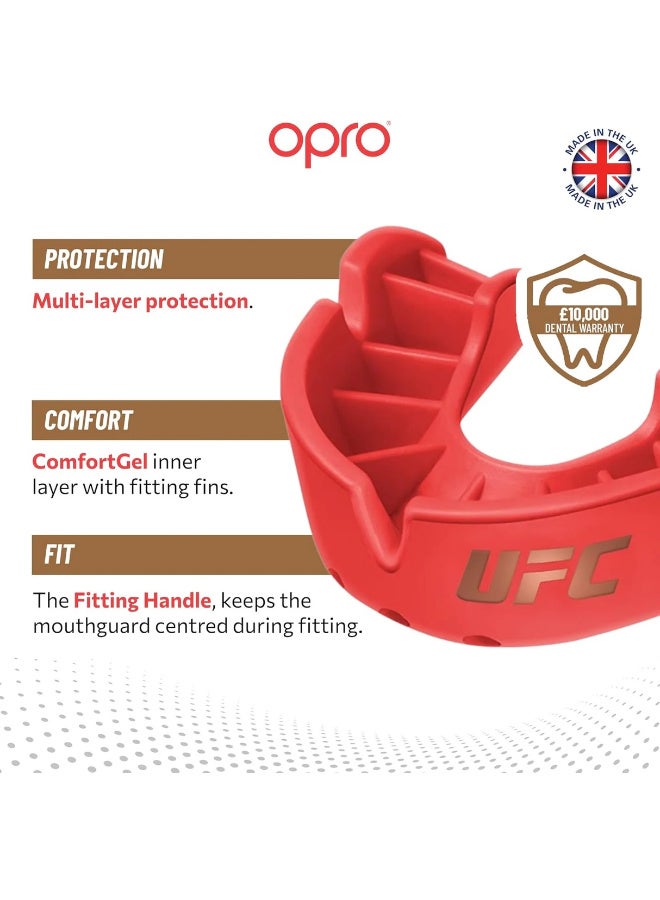 OPRO SELF FIT UFC BRONZE RED ADULT - Image 2