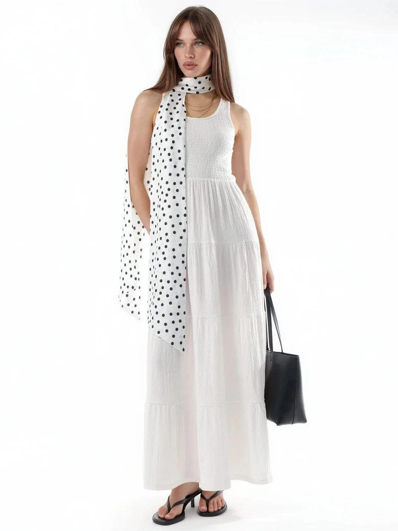 Busem BUSEM Textured U Collar Maxi Dress