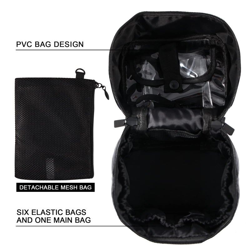 Bysiter Makeup Brush Organizer Artist Small Makeup Bag Brushes Set Case Professional Travelling Brush Pen Pencil Holder Make Up Cup Storage Organizer Case Pencil Pouch Cosmetic Bag for Travel (Black) - Image 3